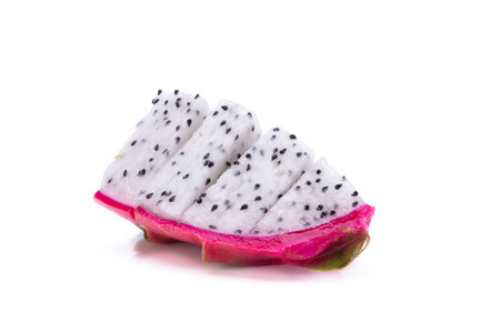 Vivid and Vibrant Dragon Fruit isolated on white background.の写真素材