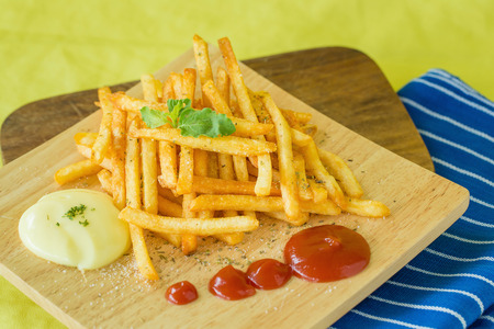 French Fries and Ketchup.