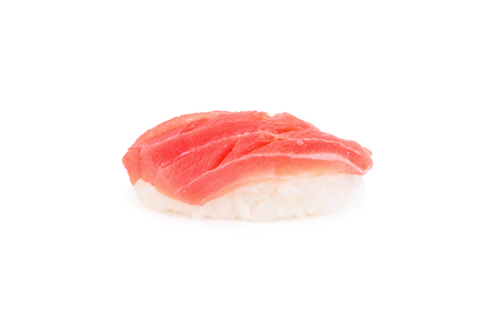 Tuna sushi isolated on white background.の写真素材