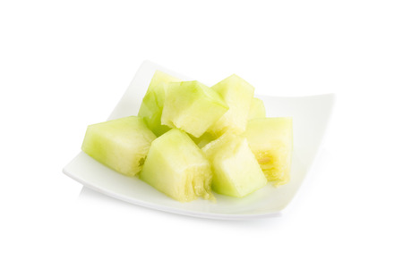 melon isolated on white backgroundの写真素材