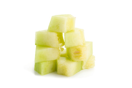 melon isolated on white backgroundの写真素材