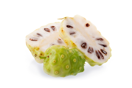 Exotic Fruit Noni on a white background.の写真素材