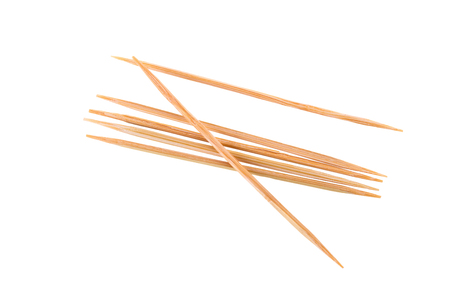 Toothpicks isolated on white. and Old roman antique alphabet number Top view.の写真素材