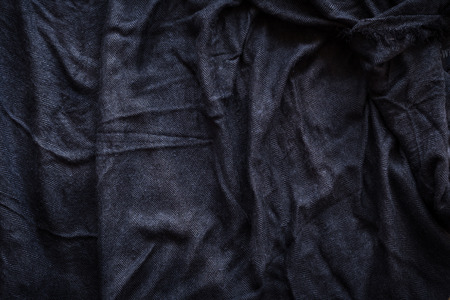 Close up Abstract Black fabric texture background.の写真素材