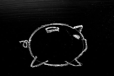 creativity concept for good ideas and Success, Blackboard with chalk doodle, can put more text at a later.の写真素材