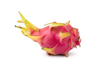 Vivid and Vibrant Dragon Fruit isolated on white background.の写真素材