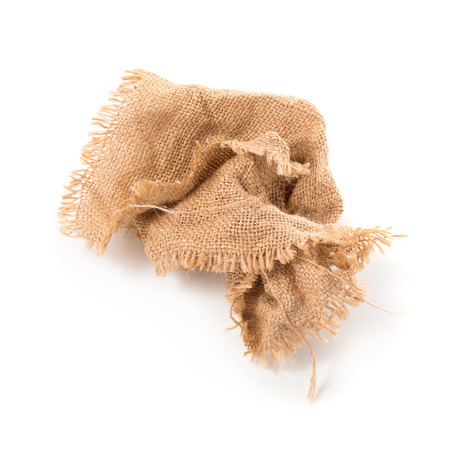 Sack Cloth Tag Isolated on a White background.の写真素材