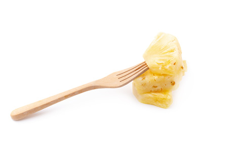 Pineapple Sliced isolated on a white background.の写真素材
