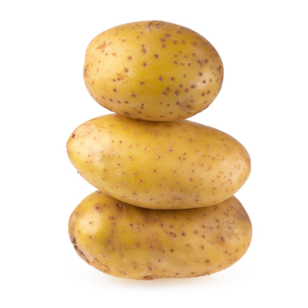 Raw potato isolated on a white background.の写真素材