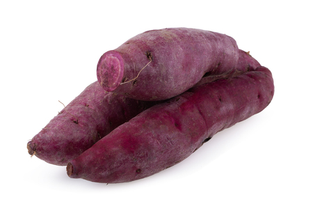 sweet potato isolated on a white background.の写真素材