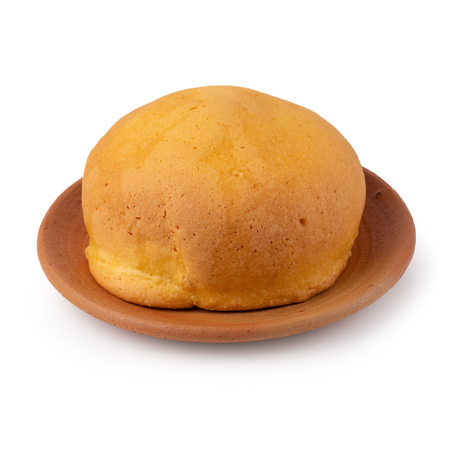 baked bread isolated on a white background.