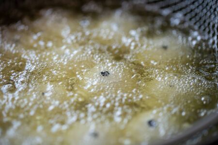 Preparation of Puff pastry dough for the Fried Chinese pastry.の写真素材