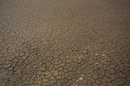 Crack soil on dry season, Global worming effect.の写真素材