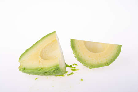 Fresh avocado isolated on a white background