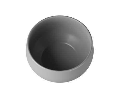 Gray bowl isolated on white background 3D Renderの写真素材