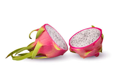Dragonfruit or Pitaya isolated on alpha backgroundの写真素材