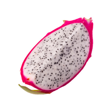 Dragonfruit or Pitaya isolated on a white backgroundの写真素材