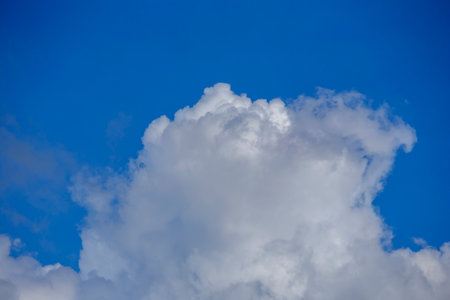Blue sky and white cloudsの写真素材
