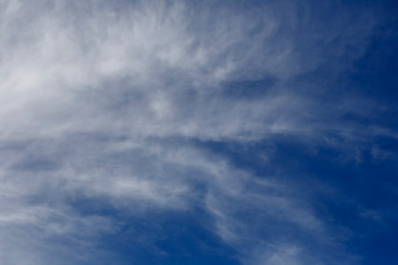 Blue sky and white cloudsの写真素材