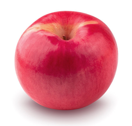Fresh and Juicy Red Apple with Vibrant Skin isolated on a white backgroundの写真素材
