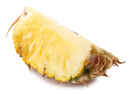 slices pineapple isolated on a white backgroundの写真素材