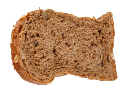 Whole grain bread isolated on a white backgroundの写真素材