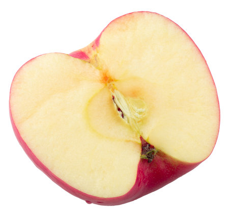 Fresh and Juicy Red Apple with Vibrant Skin isolated on a white backgroundの写真素材