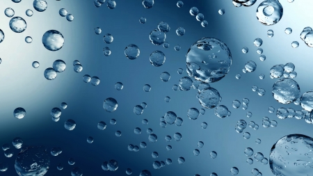 Water drop on blue background 