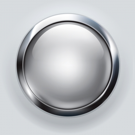 Silver and blue button の写真素材