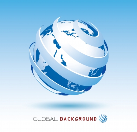 blue global background のイラスト素材