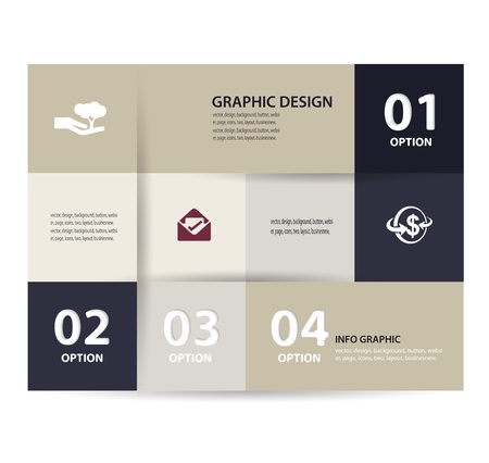 paper element and numbers design template illustration  Infographics Options  のイラスト素材