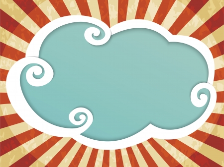 speech Bubble japanese style on sunshine Background  のイラスト素材
