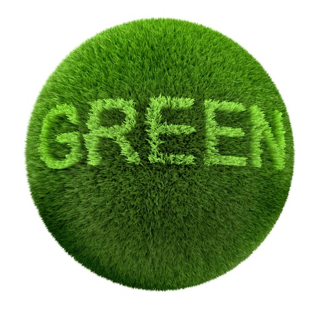 Green grass on the world の写真素材