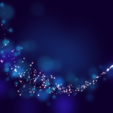 glittering stars on bokeh background の写真素材