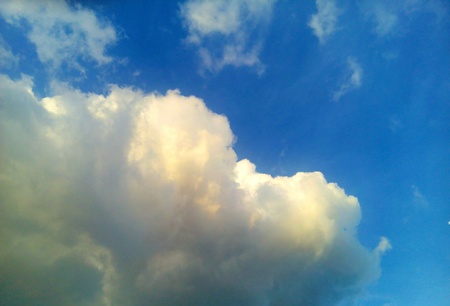 Cloud in blue sky
