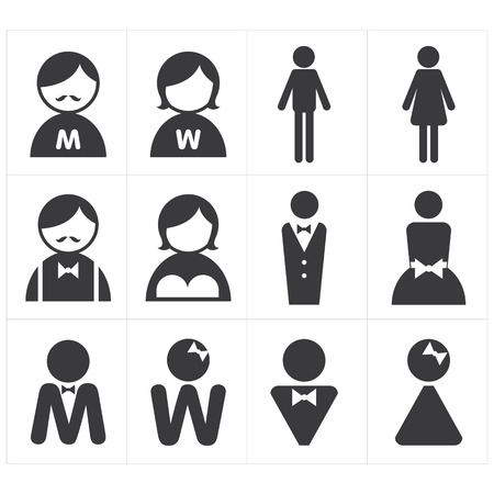 icon toilet man and womanのイラスト素材