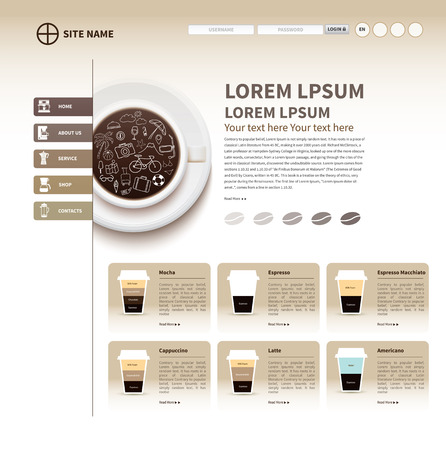 website template のイラスト素材