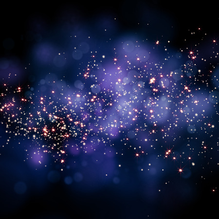 glittering stars on bokeh backgroundの写真素材