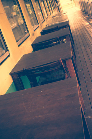 table and chair vintage styleの写真素材