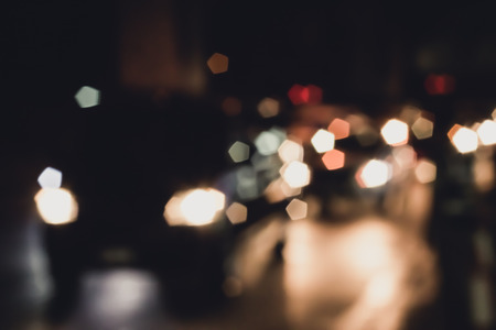 abstact blur bokeh road in city