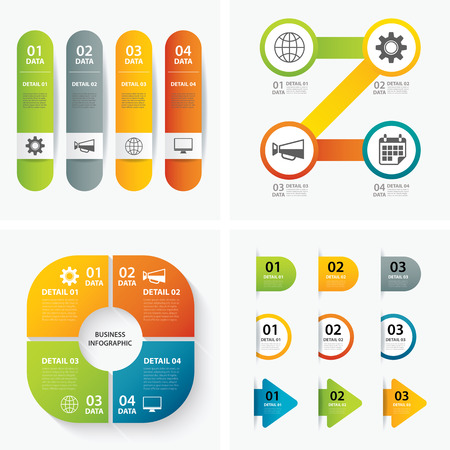 set of infographic templatesのイラスト素材