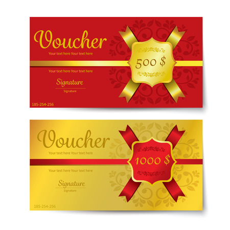 gift voucher templateのイラスト素材