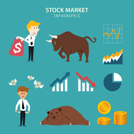 stock market infographicのイラスト素材
