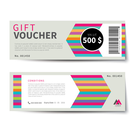 gift voucher discount template flat designのイラスト素材