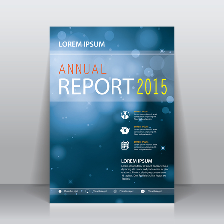 vector abstract brochure, annual report or flyer design templateのイラスト素材