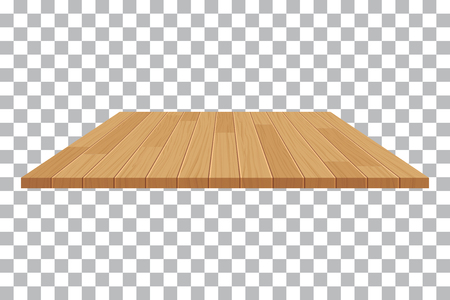 vector wood table top on isolated backgroundのイラスト素材