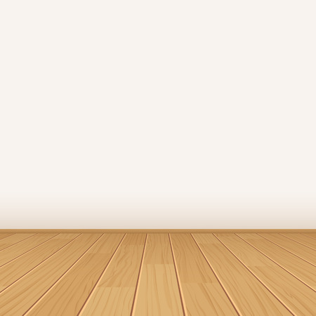 vector empty room with wall and wooden floorのイラスト素材