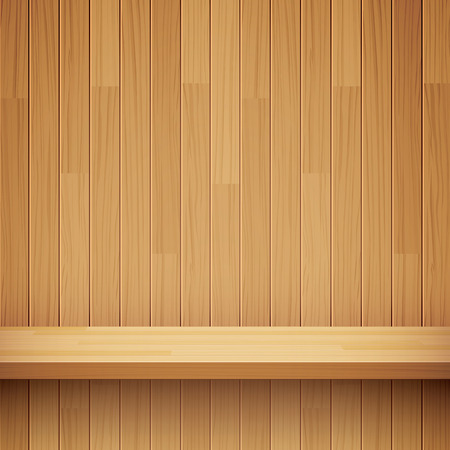 empty wooden shelf backgroundのイラスト素材