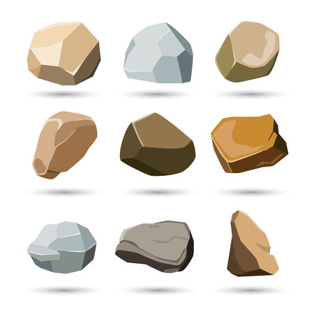 rock and stone setのイラスト素材