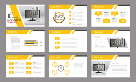 Set of presentation template.Use in annual report, corporate, flyer, marketingのイラスト素材